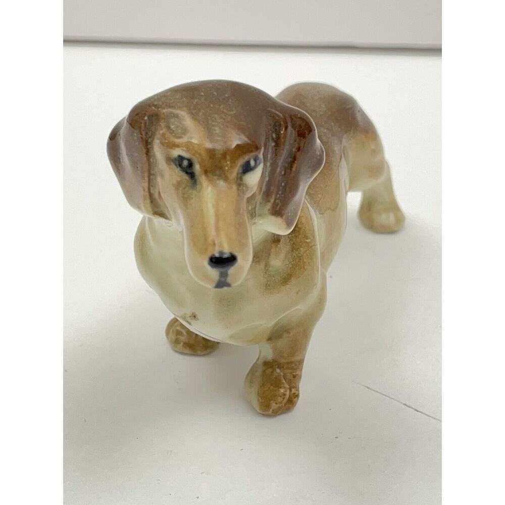Vintage Dachshund Dog 1940s Occupied Japan Porcelain Figurine – Collectible